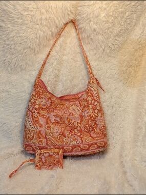 Vera Bradley Orange Paisley Shoulder Bag